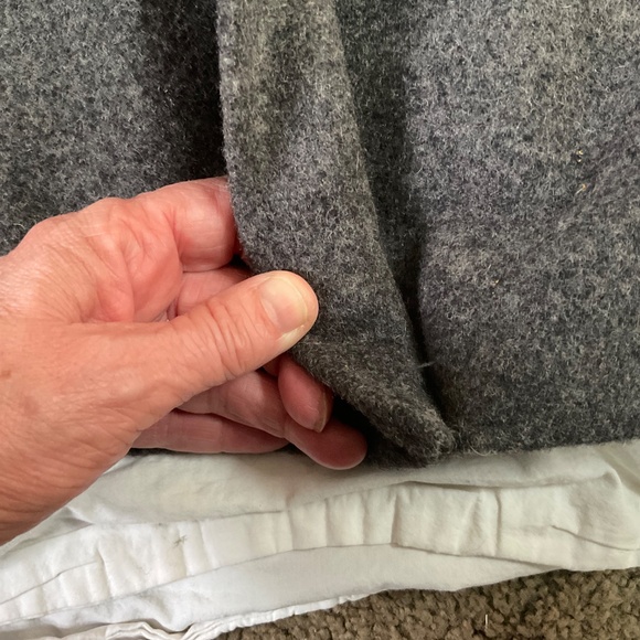 Hooded Long Wool Winter Coat with Velvet Lined Hood and Cuffs (size 12/large) - Picture 11 of 11